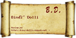 Binó Dolli névjegykártya